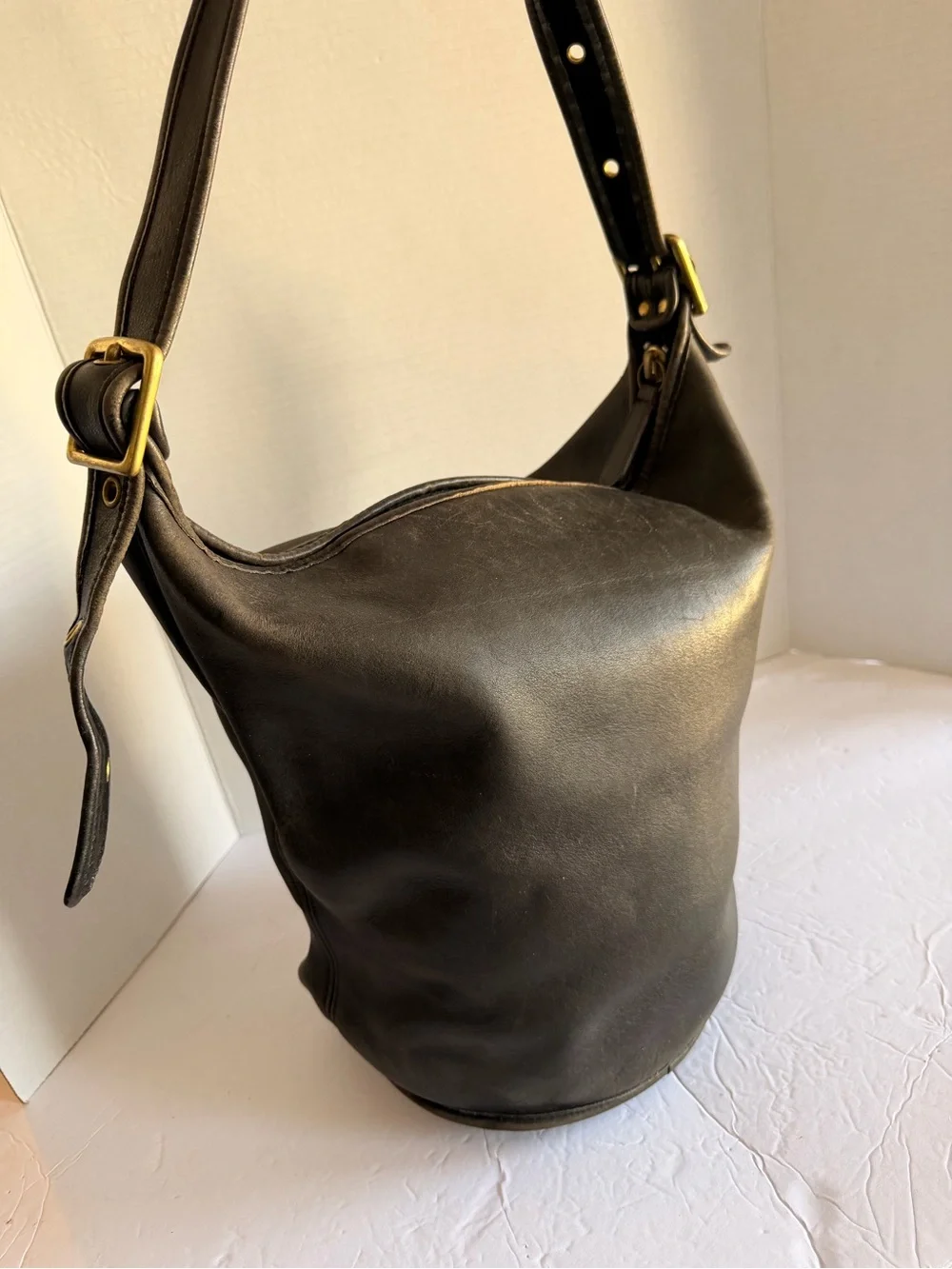 Coach Black Leather Shoulder Hobo Bag(rare)